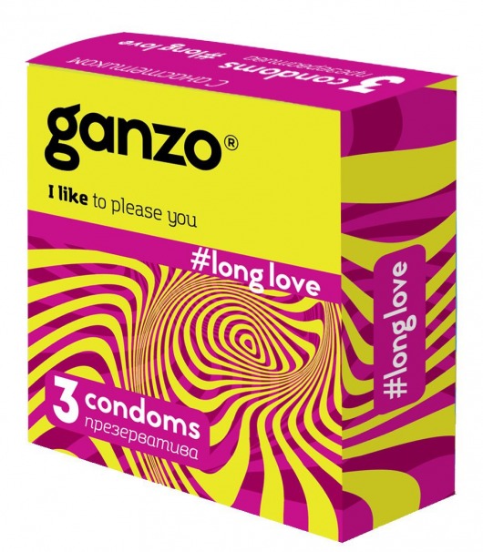 Презервативы с анестетиком для продления удовольствия Ganzo Long Love - 3 шт. - Ganzo - купить с доставкой в Одинцово