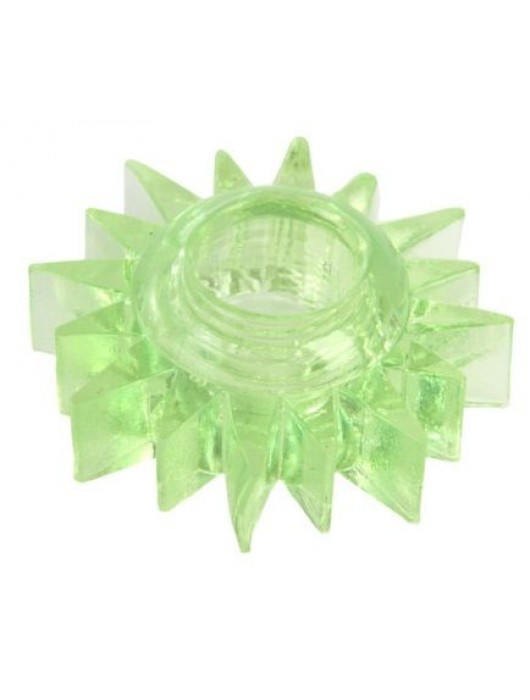 Зеленое эрекционное кольцо-солнце - Toyfa Basic - в Одинцово купить с доставкой