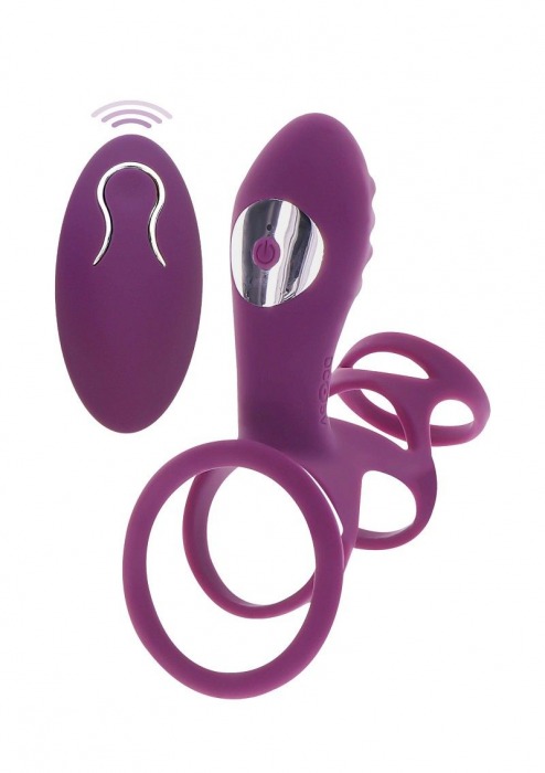 Фиолетовая эрекционная вибронасадка Halo Halo C-Ring Sleeve - Toy Joy - в Одинцово купить с доставкой