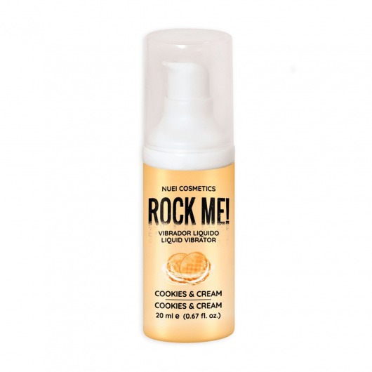 Жидкий вибратор Nuei Rock Me! с ароматом печенья и сливок - 20 мл. - Nuei cosmetics - купить с доставкой в Одинцово