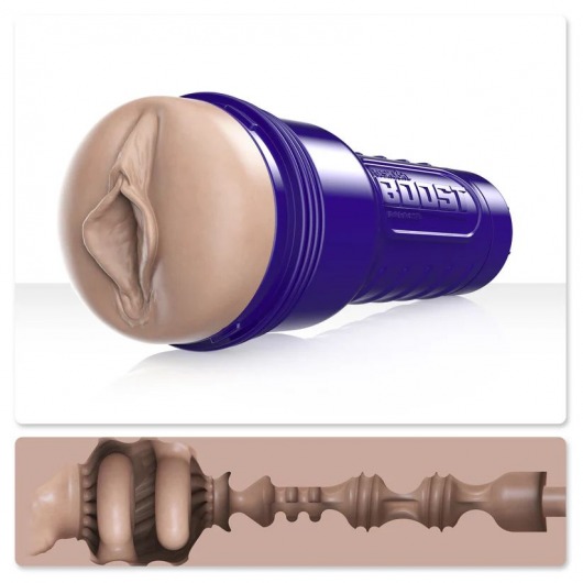Телесный мастурбатор-вагина Fleshlight Boost Bang - Fleshlight - в Одинцово купить с доставкой