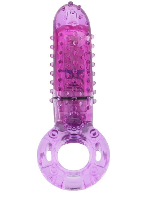 Фиолетовое эрекционное кольцо с вибрацией и пальчиком OYEAH PURPLE - Screaming O - в Одинцово купить с доставкой