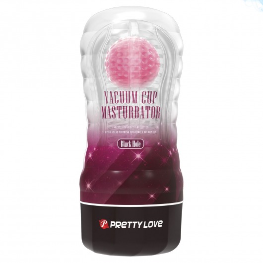 Прозрачный текстурированный мастурбатор Vacuum Cup Masturbator Black Hole - Baile - в Одинцово купить с доставкой