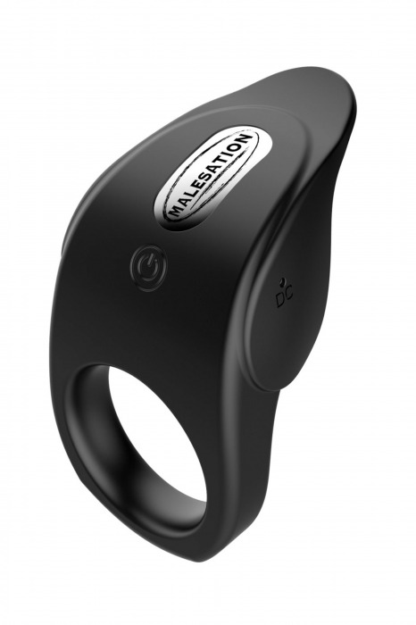 Черное эрекционное виброкольцо Vibro Lust Ring - MALESATION - в Одинцово купить с доставкой