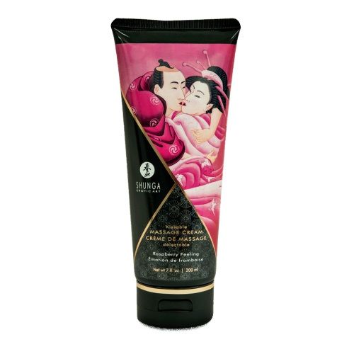 Массажный крем для тела с ароматом малины Raspberry feeling - 200 мл. - Shunga - купить с доставкой в Одинцово