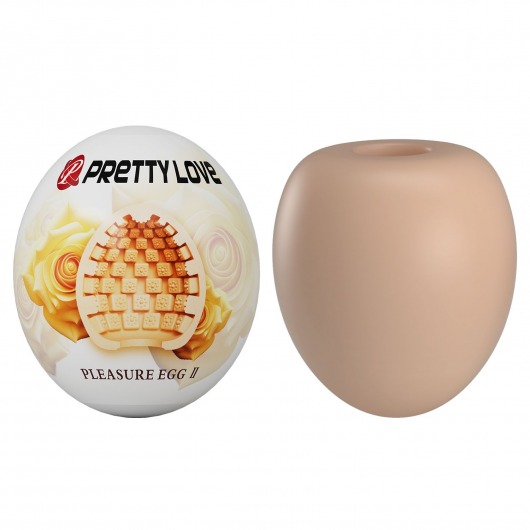 Бежевый мастурбатор-яйцо Pleasure Egg II - Baile - в Одинцово купить с доставкой