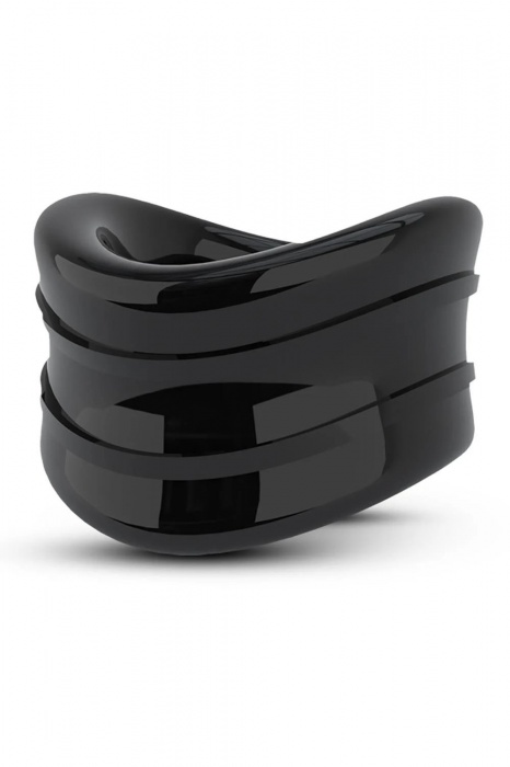 Черное эрекционное кольцо на мошонку Beef Ball Stretcher Snug - Blush Novelties - в Одинцово купить с доставкой