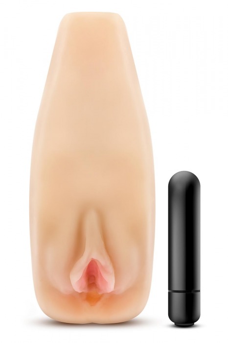 Мастурбатор-вагина с вибрацией Soft   Wet Natasha Realistic Beige Masturbator - Blush Novelties - в Одинцово купить с доставкой