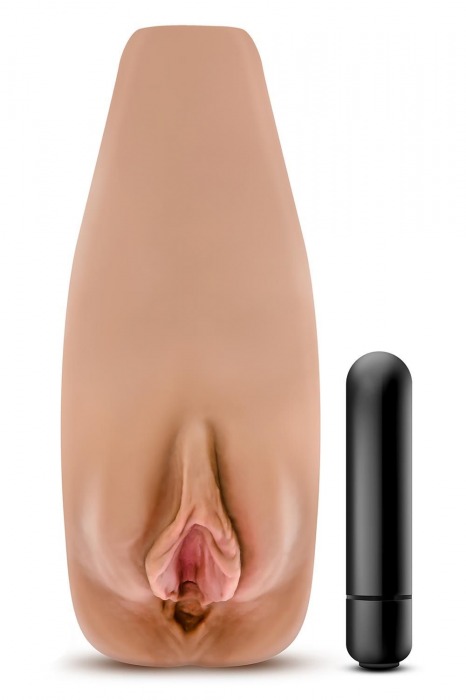 Маструбатор-вагина с вибрацией Soft   Wet Renata Realistic Tan Masturbator - Blush Novelties - в Одинцово купить с доставкой