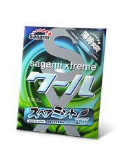 Презерватив Sagami Xtreme Mint с ароматом мяты - 1 шт. - Sagami - купить с доставкой в Одинцово