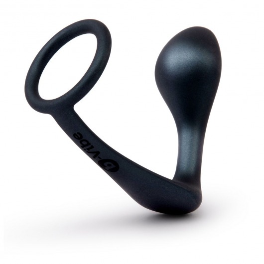 Черное эрекционное кольцо со стимулятором простаты Ringer Cock Ring   Plug - b-Vibe - в Одинцово купить с доставкой