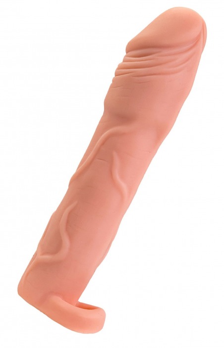 Телесная удлиняющая насадка с подхватом - 19 см. - ToyFa - в Одинцово купить с доставкой