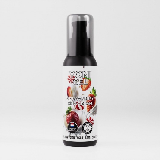 Лубрикант для орального секса SGAN со вкусом клубники со сливками - 100 мл. - SGAN - купить с доставкой в Одинцово