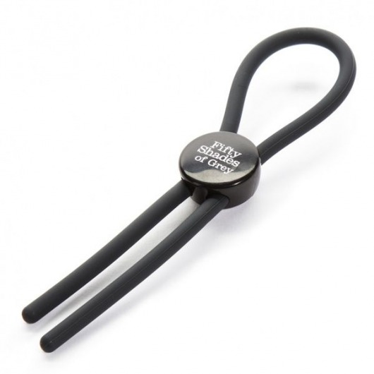 Тёмно-серое эрекционное кольцо с зажимом Again and Again Adjustable Cock Ring - Fifty Shades of Grey - в Одинцово купить с доставкой