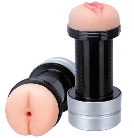 Мастурбатор 2-в-1 REALSTUFF 2 IN 1 HUMMER ANUS   VAGINA: вагина и анус - Dream Toys - в Одинцово купить с доставкой