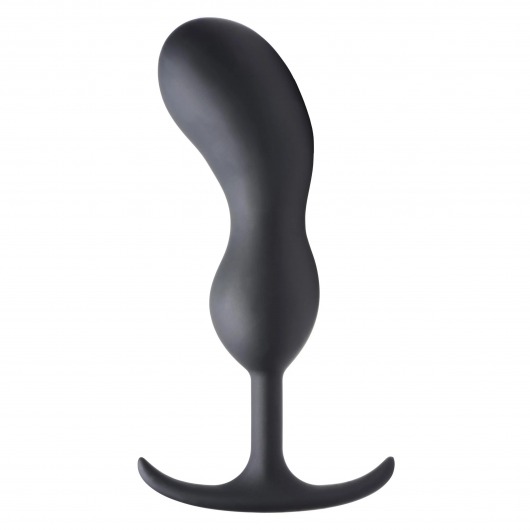 Черный массажер простаты с утяжелителями Premium Silicone Weighted Prostate Plug XL - 20,8 см. - XR Brands - в Одинцово купить с доставкой