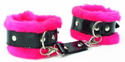 Розовые наручники с мехом BDSM Light - БДСМ Арсенал - купить с доставкой в Одинцово