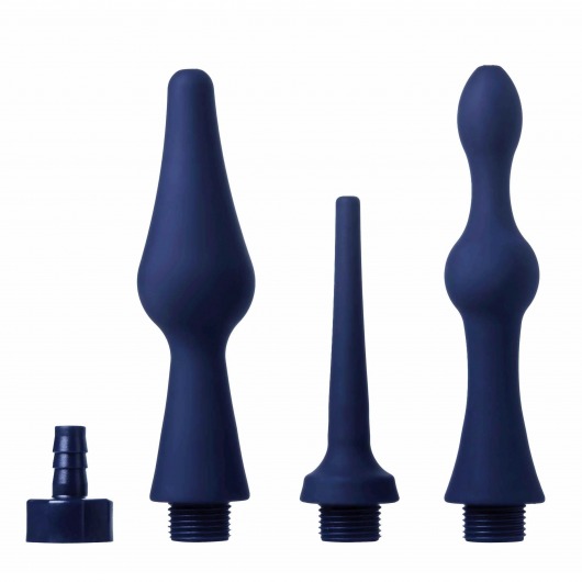 Набор из 3 универсальных насадок для анального душа Universal 3 Piece Silicone Enema Attachment Set - XR Brands - купить с доставкой в Одинцово