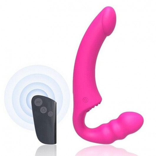 Розовый безремневой страпон Straples Strap-On Dildo - Erokay - купить с доставкой в Одинцово