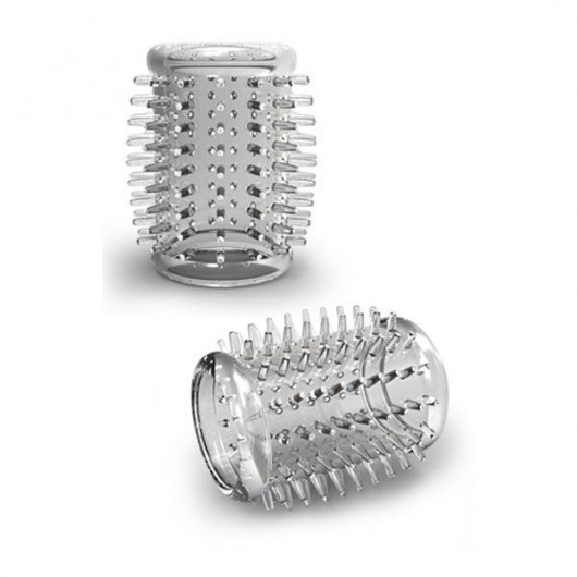 Прозрачная насадка с шипами STAY HARD COCK SLEEVE 01 CLEAR - Blush Novelties - в Одинцово купить с доставкой