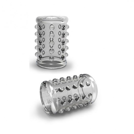 Прозрачная насадка на пенис с шишечками STAY HARD COCK SLEEVE 02 CLEAR - Blush Novelties - в Одинцово купить с доставкой