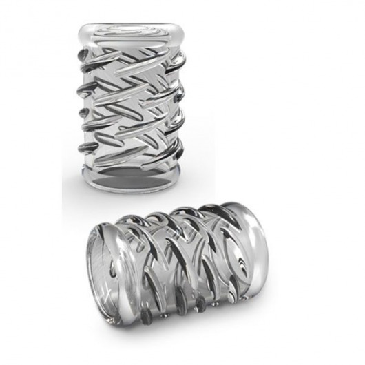 Прозрачная насадка с объёмными чёрточками STAY HARD COCK SLEEVE 06 CLEAR - Blush Novelties - в Одинцово купить с доставкой