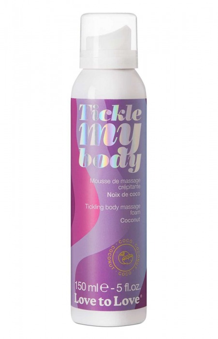 Массажная хрустящая пенка Tickle My Body Coconut с ароматом кокоса - 150 мл. - Love to Love - купить с доставкой в Одинцово