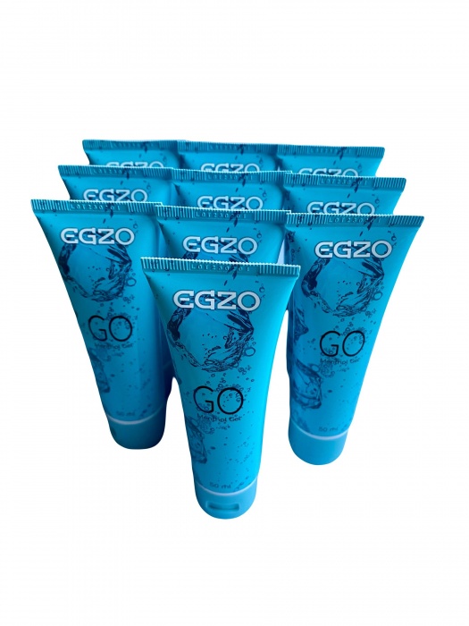 Набор из 10 пролонгирующих лубрикантов на водной основе Egzo Go (по 50 мл.) - EGZO - купить с доставкой в Одинцово