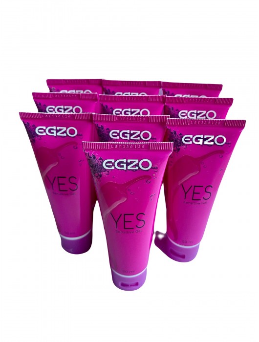 Набор из 10 согревающих лубрикантов на водной основе Egzo Yes (по 50 мл.) - EGZO - купить с доставкой в Одинцово