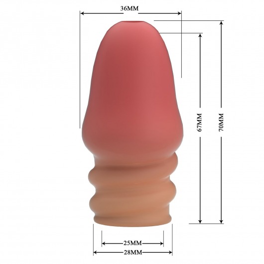 Телесная насадка на пенис Jeremy - 7 см. - Baile - в Одинцово купить с доставкой