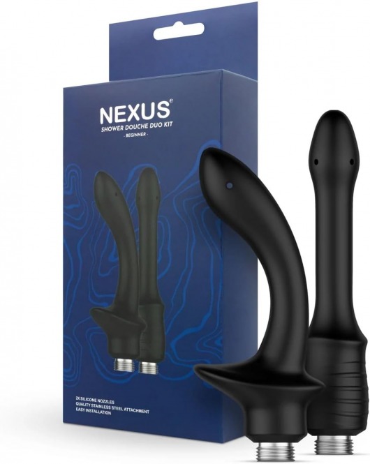 Набор из 2 насадок для анального душа Shower Douche Duo Kit Beginner - Nexus Range - купить с доставкой в Одинцово
