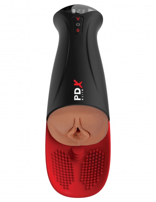 Мастурбатор-вагина в колбе с вибрацией Fuck-O-Matic Pro XL - Pipedream - в Одинцово купить с доставкой