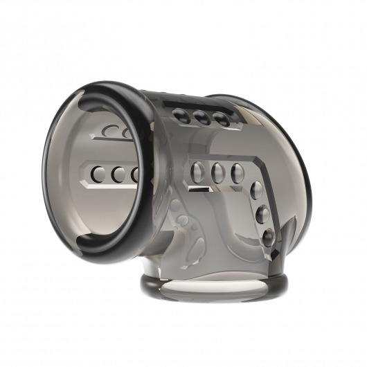 Дымчатая насадка на пенис и мошонку - Baile - в Одинцово купить с доставкой