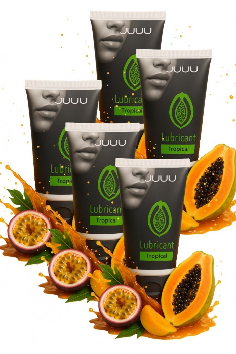 Набор из 5 съедобных лубрикантов JUJU со вкусом тропических фруктов - JuJu - купить с доставкой в Одинцово