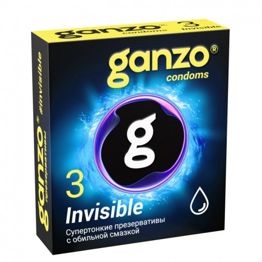 Супертонкие презервативы Ganzo Invisible - 3 шт. - Ganzo - купить с доставкой в Одинцово
