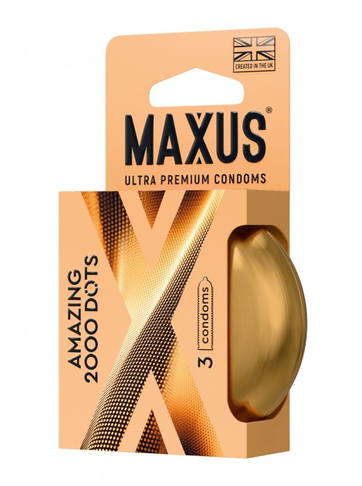 Точечные презервативы MAXUS 2000 Amazing Dots с железным кейсом - 3 шт. - Maxus - купить с доставкой в Одинцово