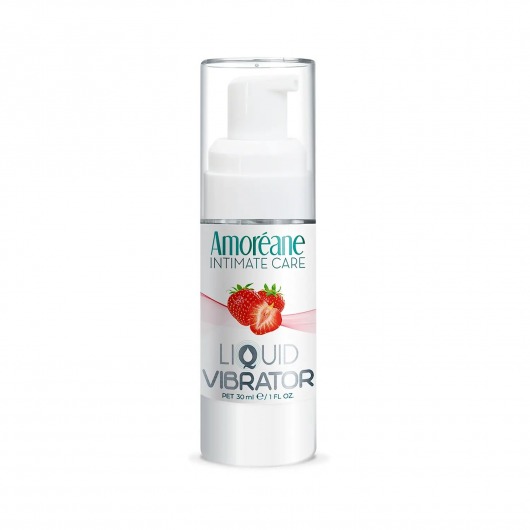 Жидкий вибратор со вкусом клубники Amoreane Strawberry - 30 мл. - Amoreane - купить с доставкой в Одинцово