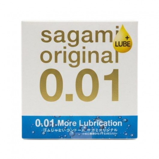 Увлажнённый презерватив Sagami Original 0.01 Extra Lub - 1 шт. - Sagami - купить с доставкой в Одинцово