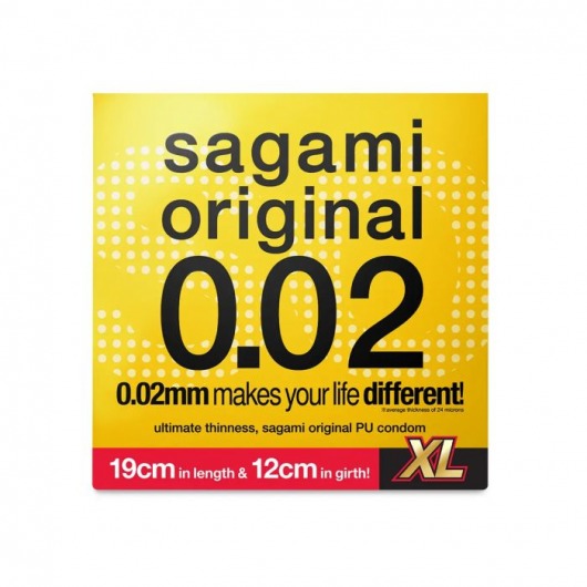 Презерватив увеличенного размера Sagami Original 0.02 XL-size - 1 шт. - Sagami - купить с доставкой в Одинцово