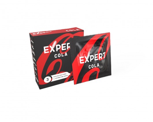 Презервативы с ароматом колы Expert Cola - 3 шт. - Expert - купить с доставкой в Одинцово