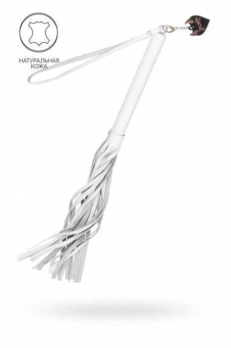 Белая кожаная плеть - 50 см. - Pecado - купить с доставкой в Одинцово