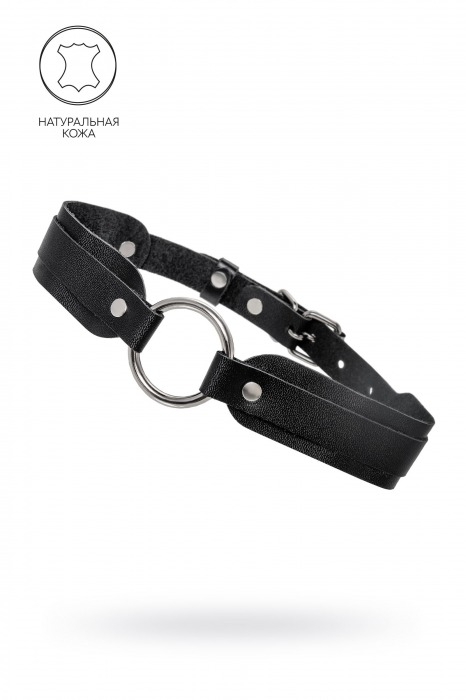 Черный кожаный чокер-ошейник со скруглёнными углами - Pecado - купить с доставкой в Одинцово