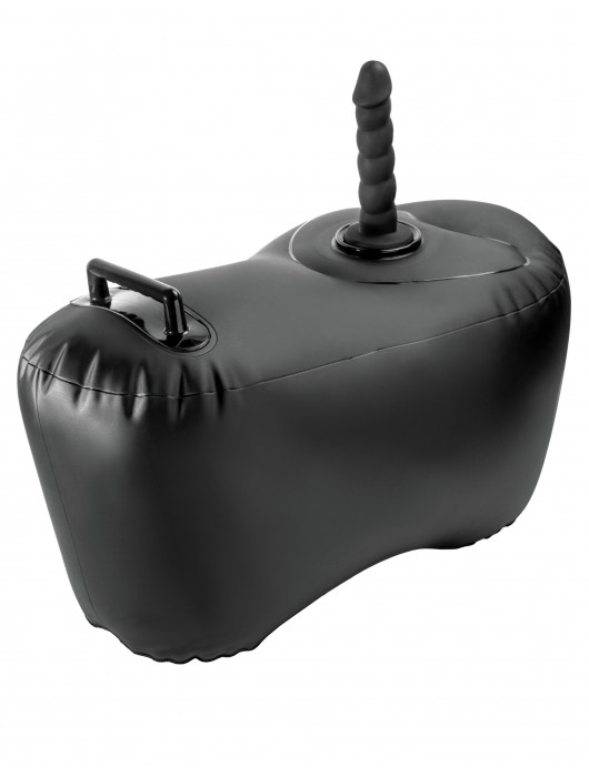 Черное надувное кресло с платформой для фиксации дилдо Body Dock Inflatable Love Seat - Pipedream - купить с доставкой в Одинцово