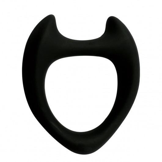 Черное эрекционное кольцо с рожками Wooomy Toro M - Adrien Lastic - в Одинцово купить с доставкой