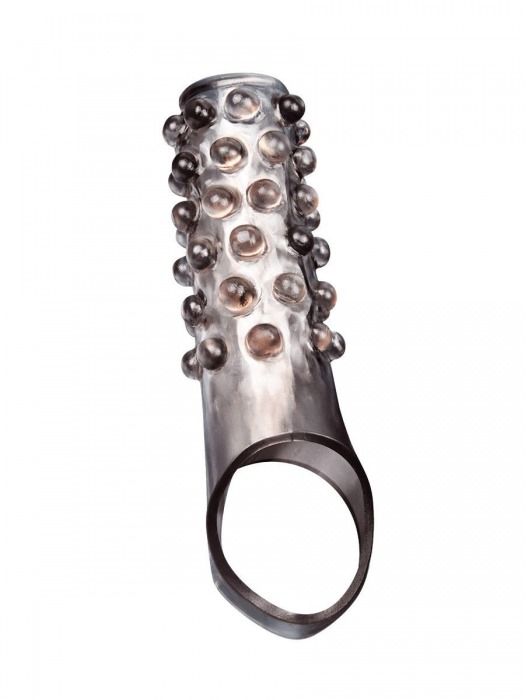 Дымчатая насадка на пенис с выпуклостями - 11 см. - Sex Expert - в Одинцово купить с доставкой