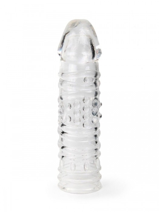 Прозрачная закрытая насадка на пенис - 17 см. - Sex Expert - в Одинцово купить с доставкой