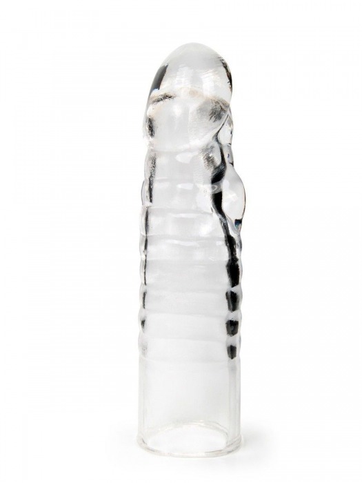 Прозрачная закрытая насадка на член - 15 см. - Sex Expert - в Одинцово купить с доставкой