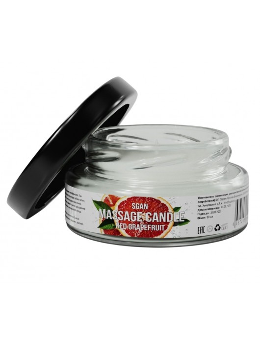 Массажная свеча «Красный грейпфрут» - 50 мл. - SGAN - купить с доставкой в Одинцово