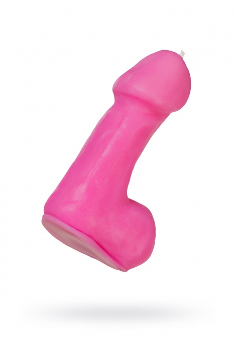Розовая свеча в форме пениса - 47 гр. - Pecado - купить с доставкой в Одинцово