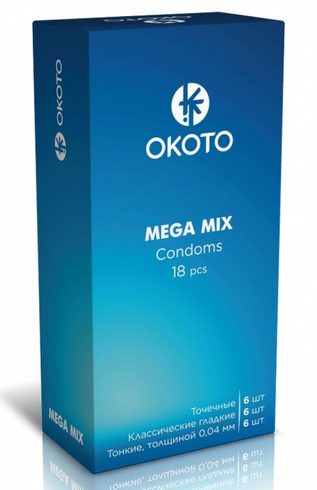 Презервативы OKOTO Mega Mix - 18 шт. - Sitabella - купить с доставкой в Одинцово